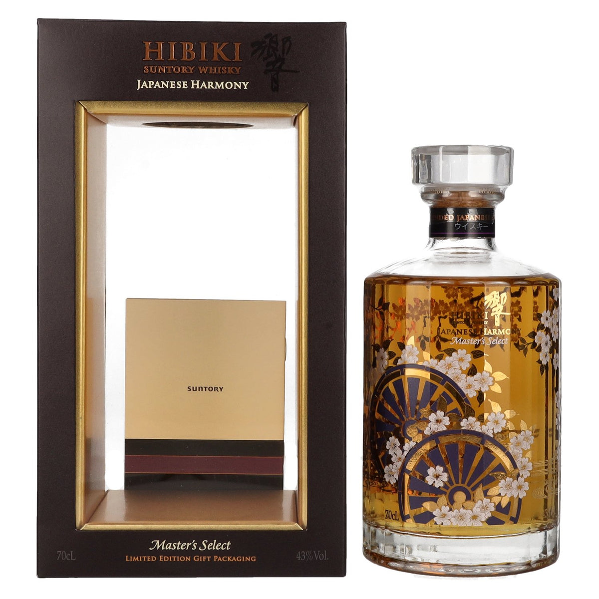 Suntory Hibiki Japanese Harmony Master's Select Japanse blended whisky, limited edition, 43% vol., 0,7 l, in geschenkverpakking