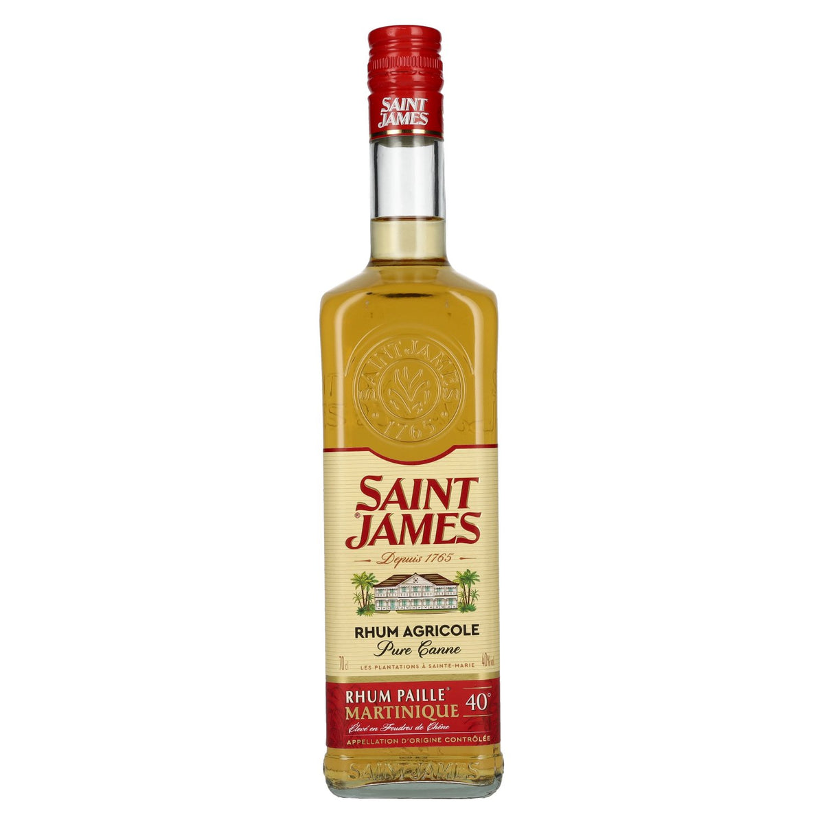 Saint James Pure Canne PAILLE Rhum Agricole 40% vol. 0,7 l