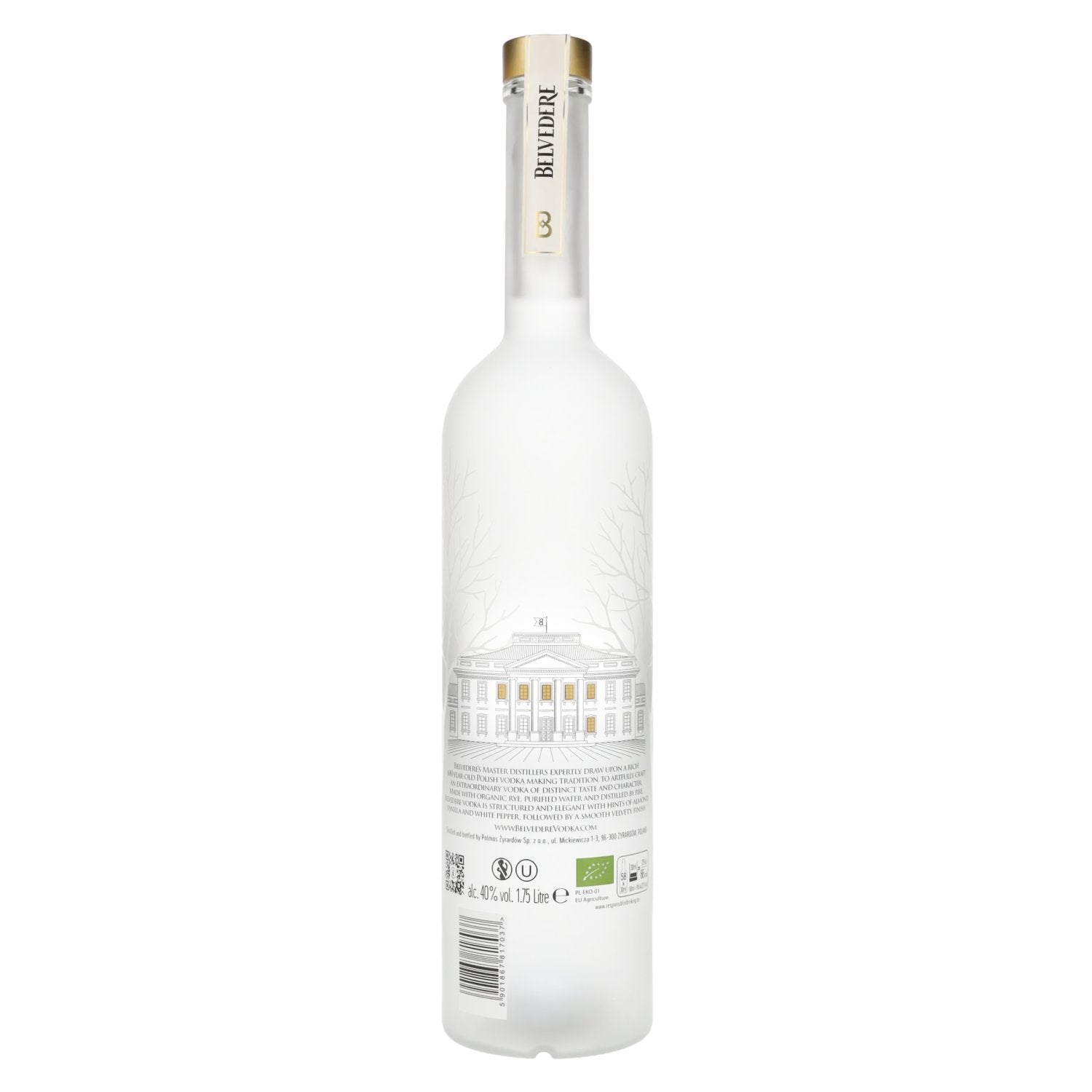 Belvedere Vodka bio 40 % vol. 1,75 l + autocollant lumineux LED