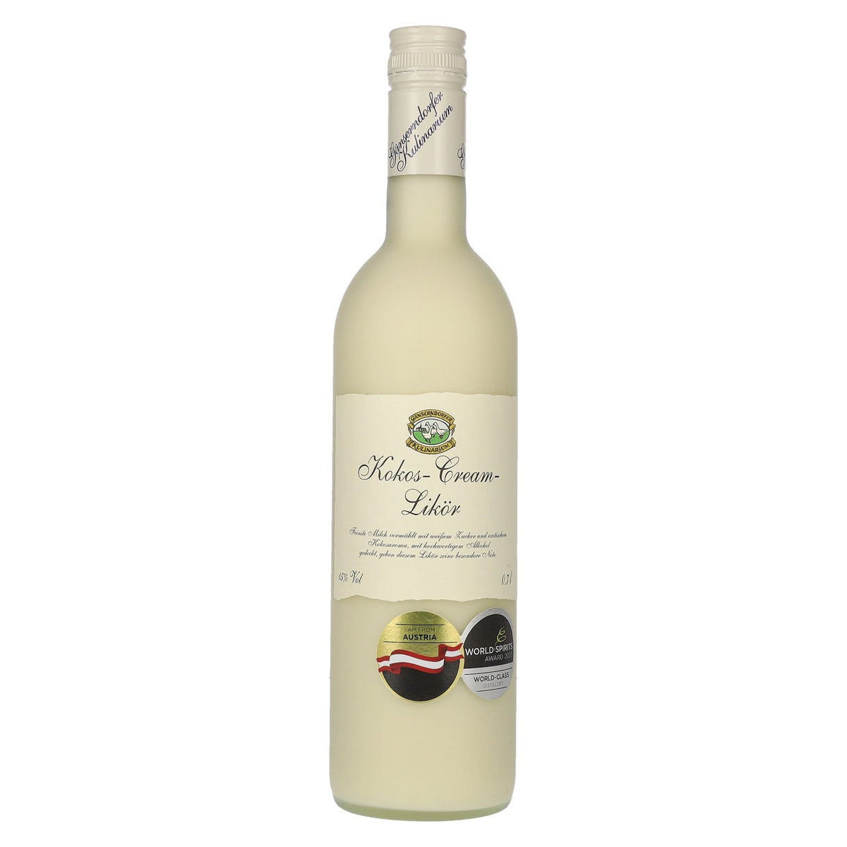 Gänserndorfer Kulinarium Kokos-Cream-Likör 15% Vol. 0,7l