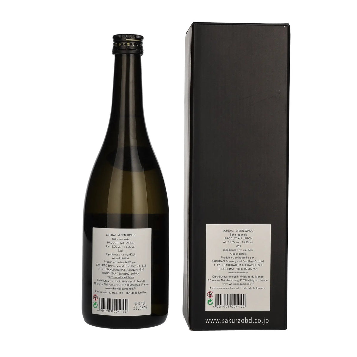 Ichidai MISEN Ginjyo Japanese Sake 15,4% Vol. 0,72l in Geschenkbox