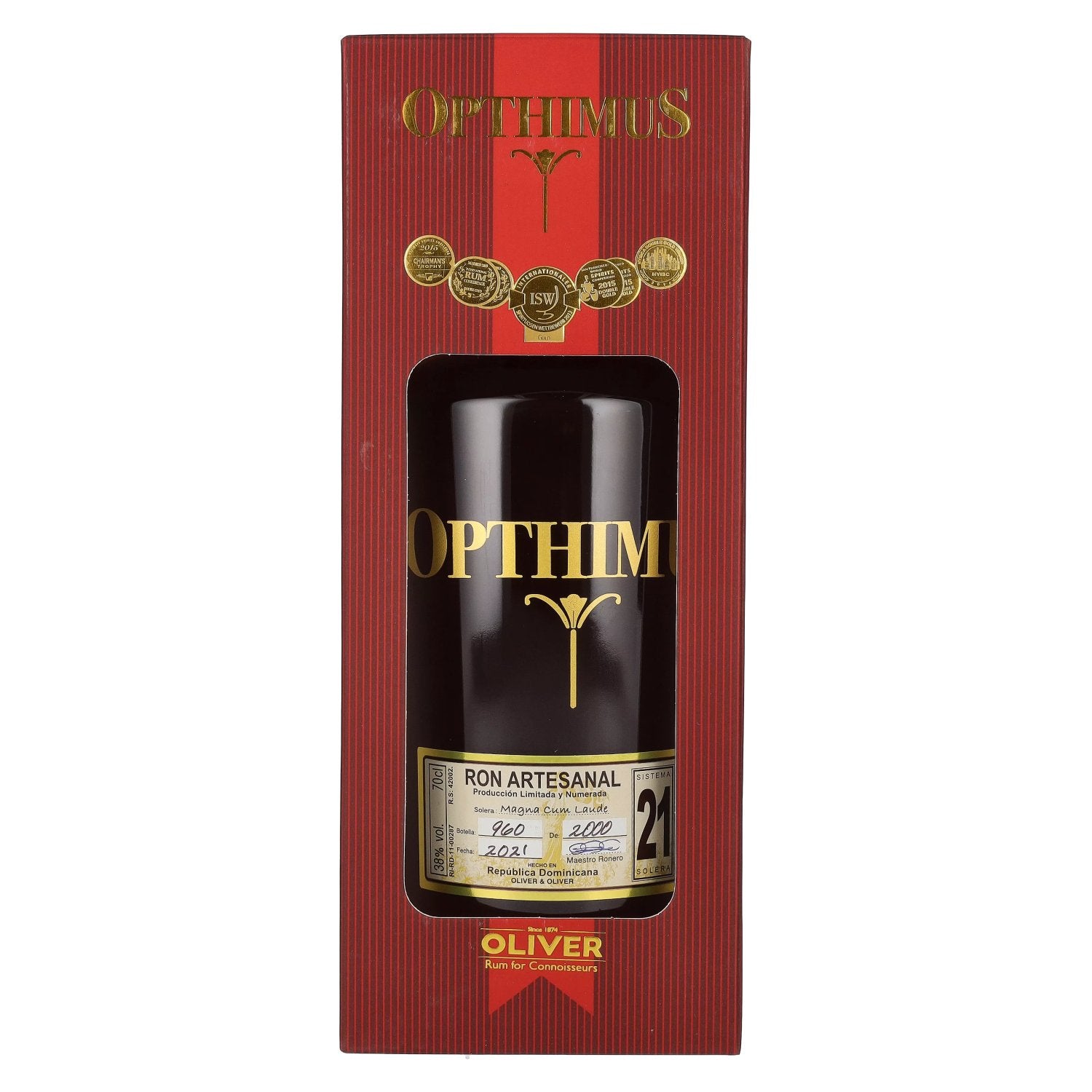 Opthimus 21 Sistema Solera Magna Cum Laude 38% vol. 0,7l en boîte cadeau