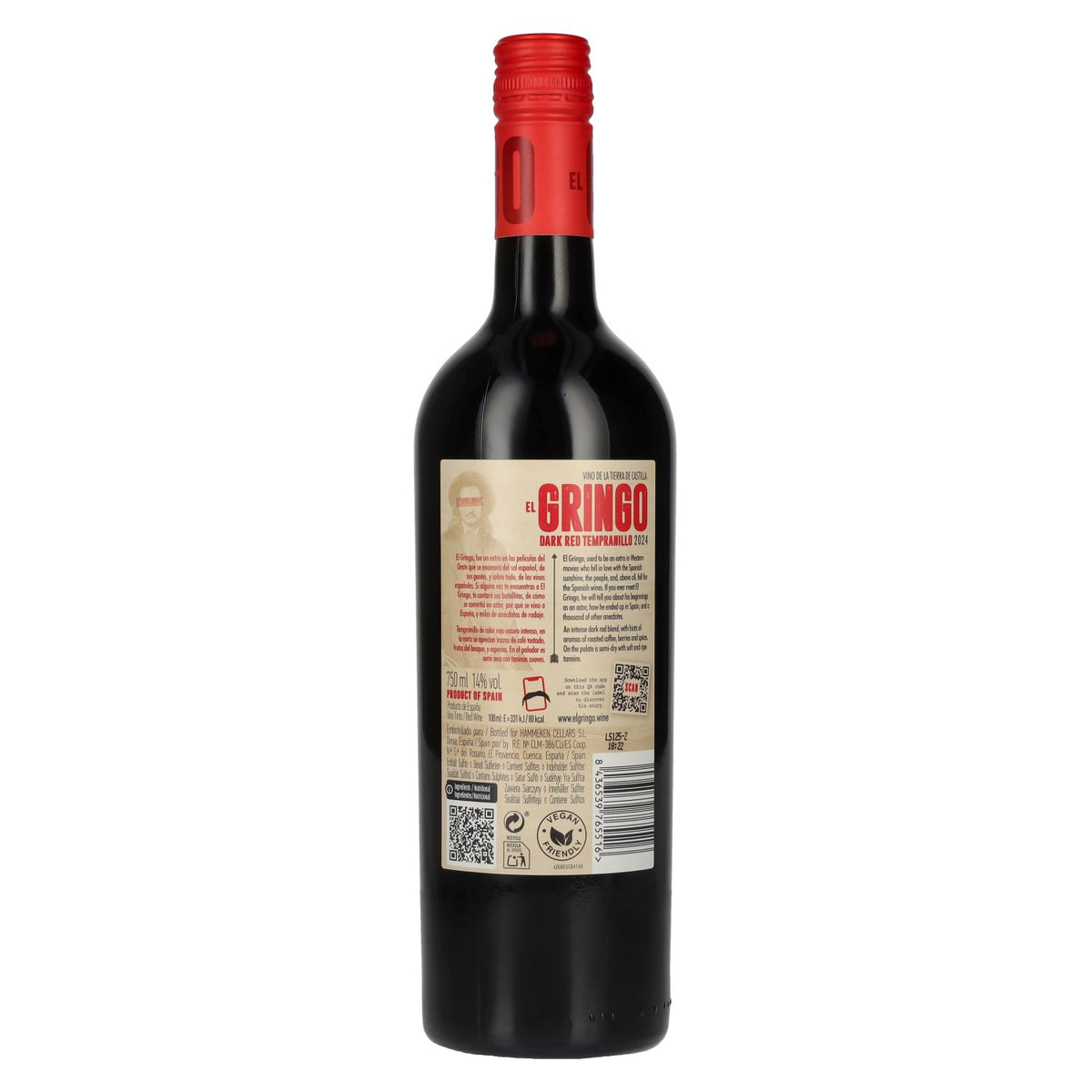 Hammeken Cellars EL GRINGO Dark Red Tempranillo 2024 14% Vol. 0,75l