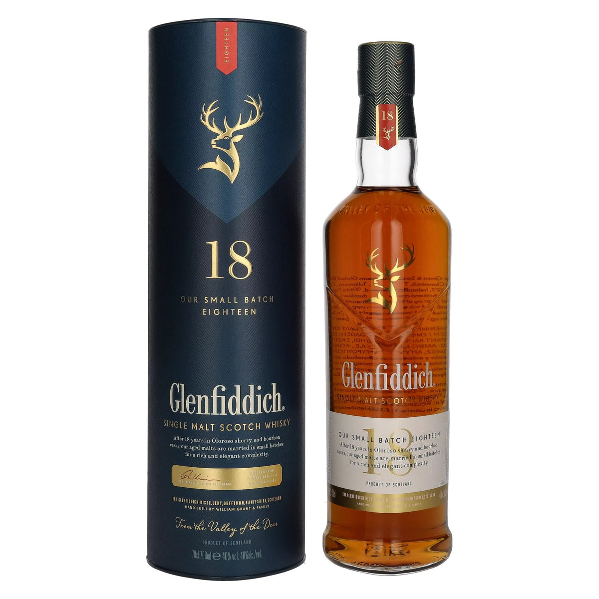 Glenfiddich 18 Years Old OUR SMALL BATCH 18 40% vol. 0,7 l in geschenkverpakking