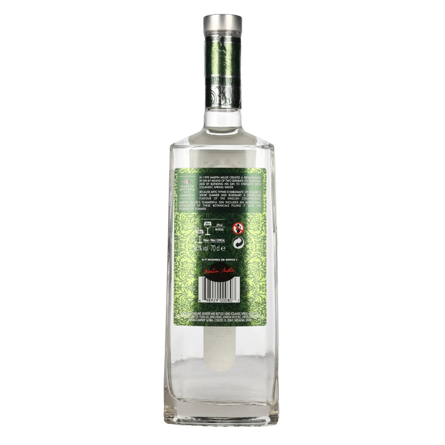 Martin Miller's ZOMERVUL Gin 40% Vol. 0,7l