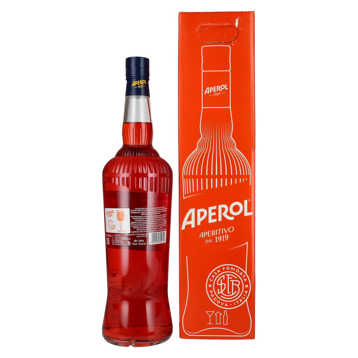 Aperol Aperitivo 11% vol. 3 l in geschenkverpakking met schenktuit