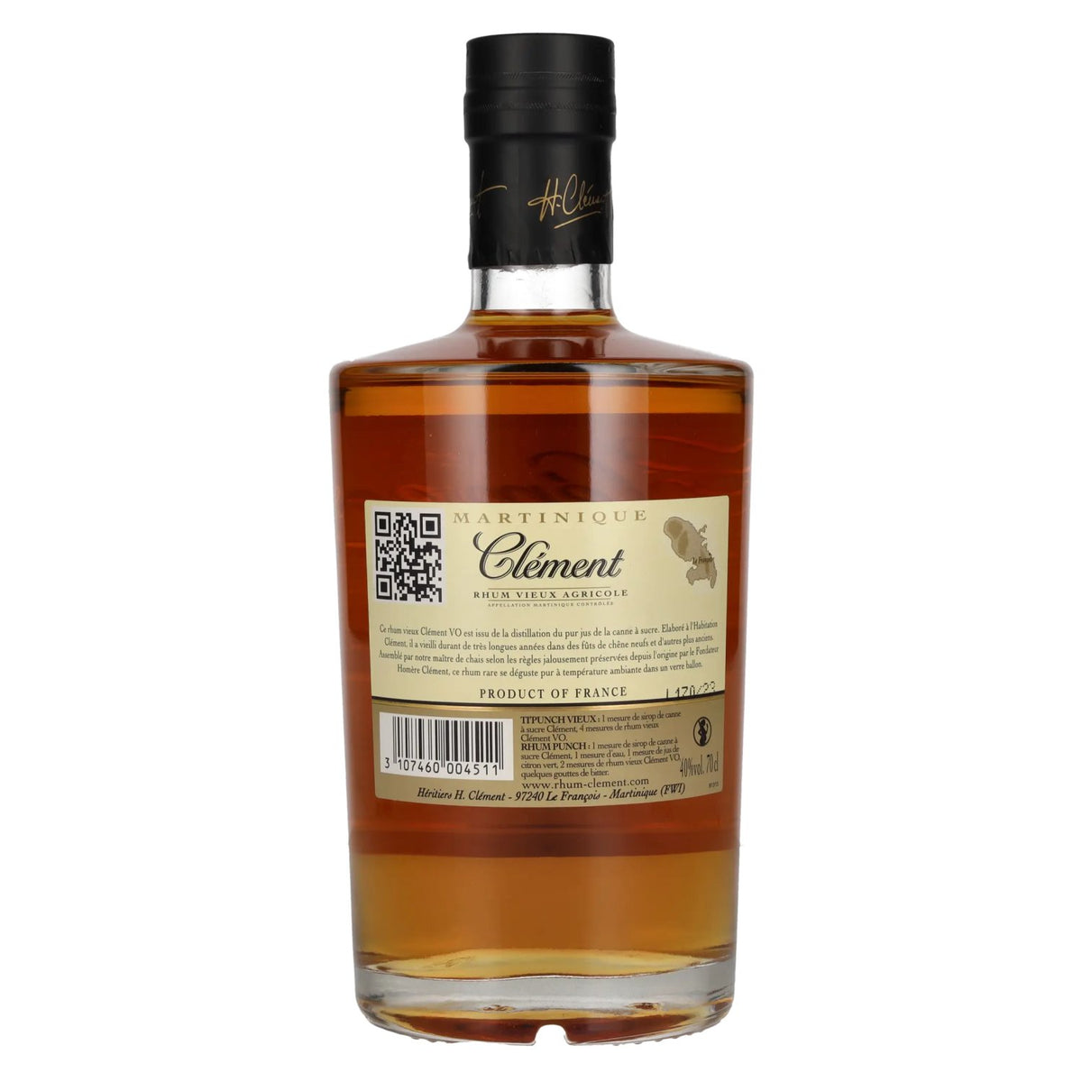 Clément Rhum Vieux Agricole V.O. Martinique 40% Vol. 0,7l Black Label