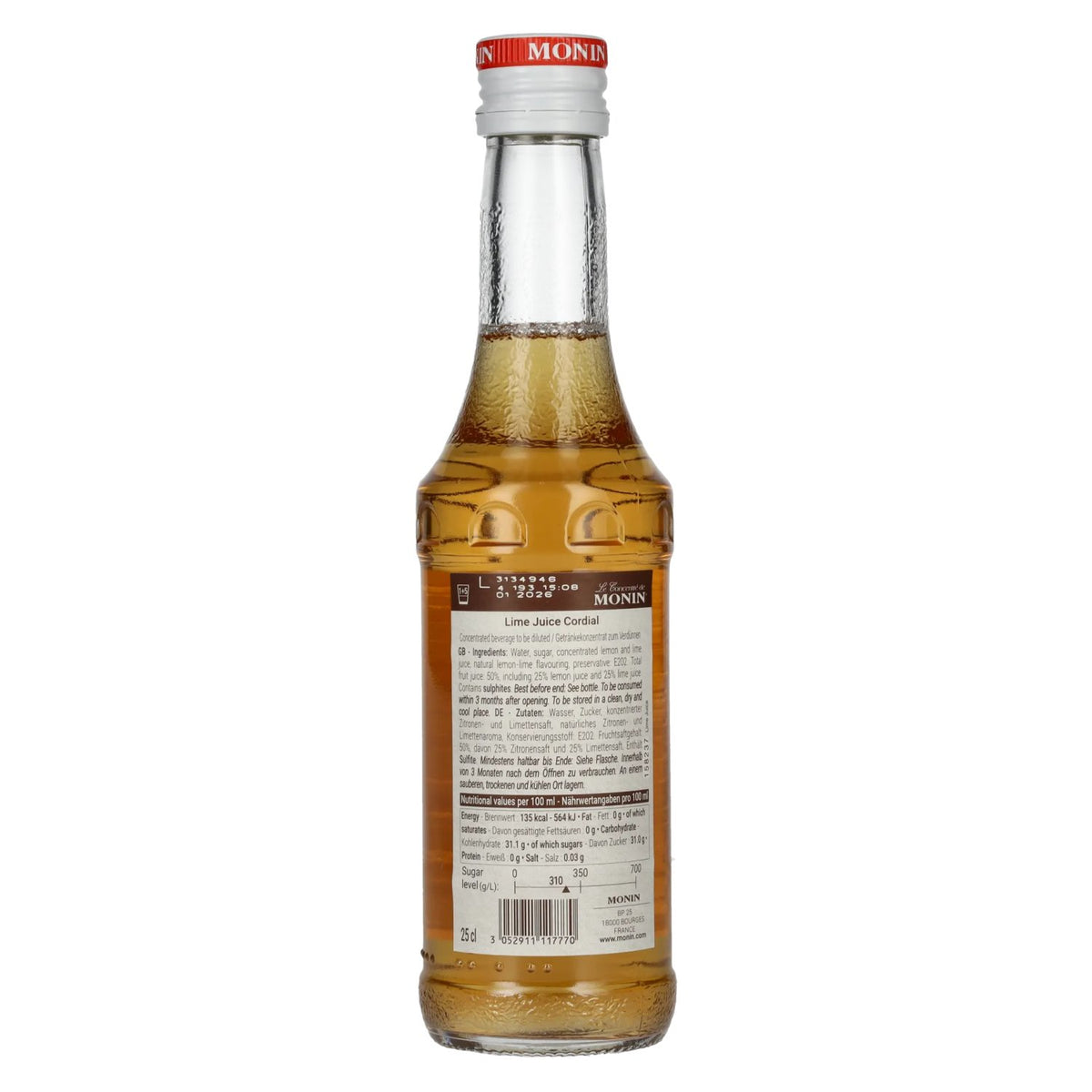 Le Sirop de Monin LIMETTENSIRUP 0,25l