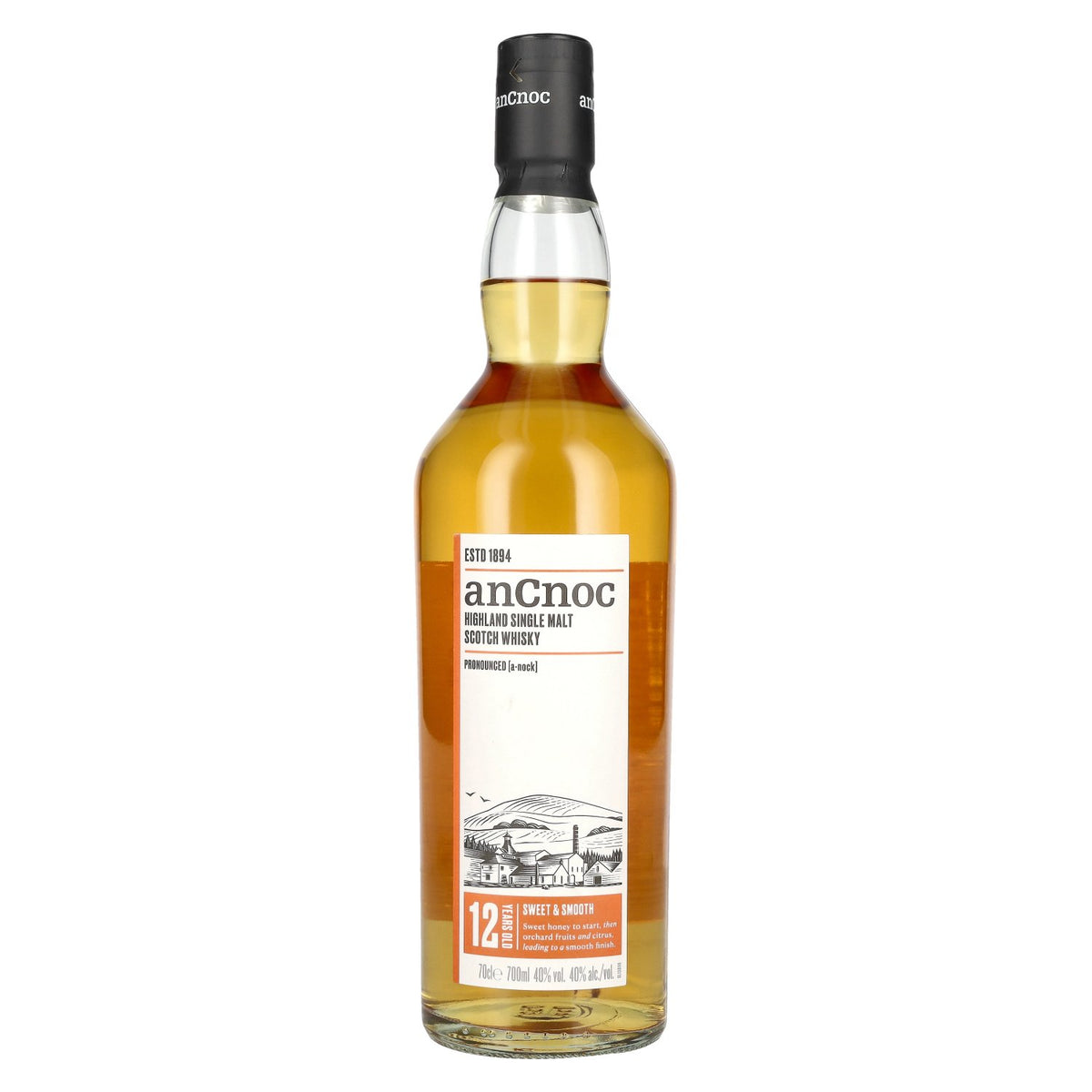 AnCnoc 12 Years Old Highland Single Malt 40% Vol. 0,7l