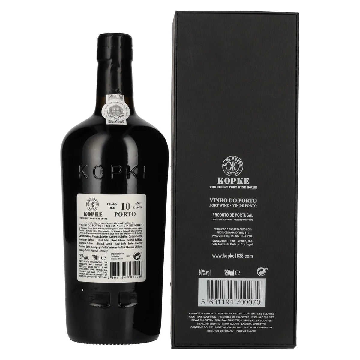 Kopke 10 Years Old TAWNY Porto 20% Vol. 0,75l in Geschenkbox