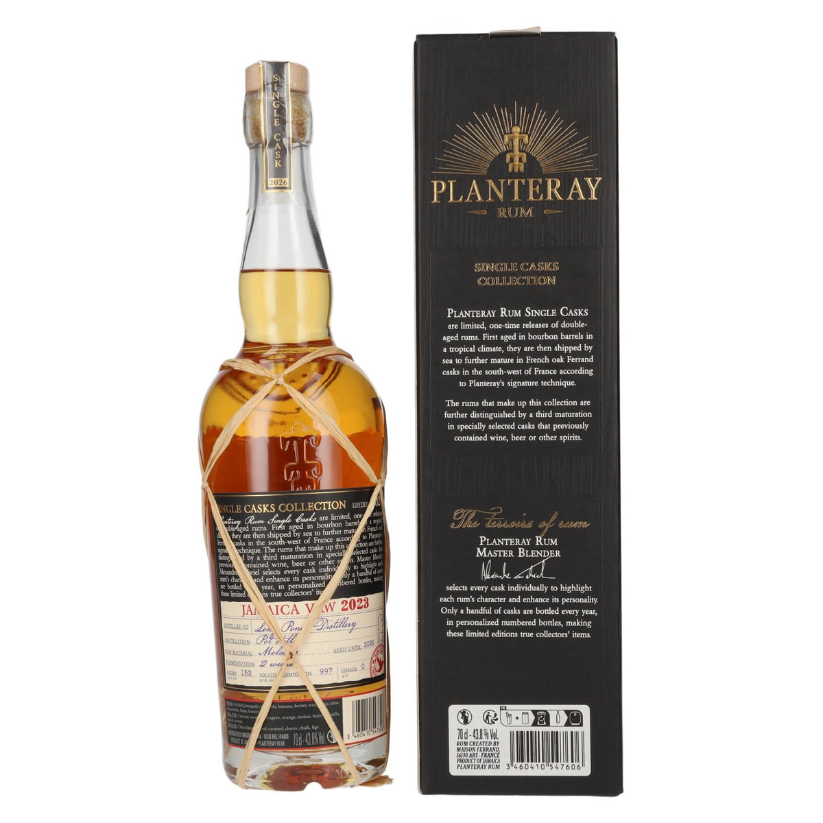 Planteray Rum JAMAICA VRW Single Cask Chardonnay Barrel 2023 43.8% ABV 0.7l in a gift box
