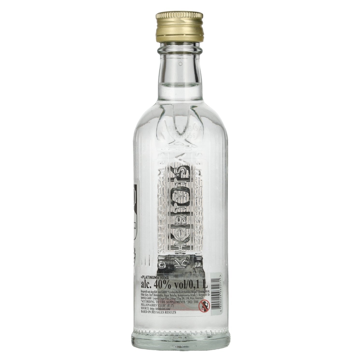 Khortytsa KHOR PLATINUM Wodka 40% Vol. 0,1l