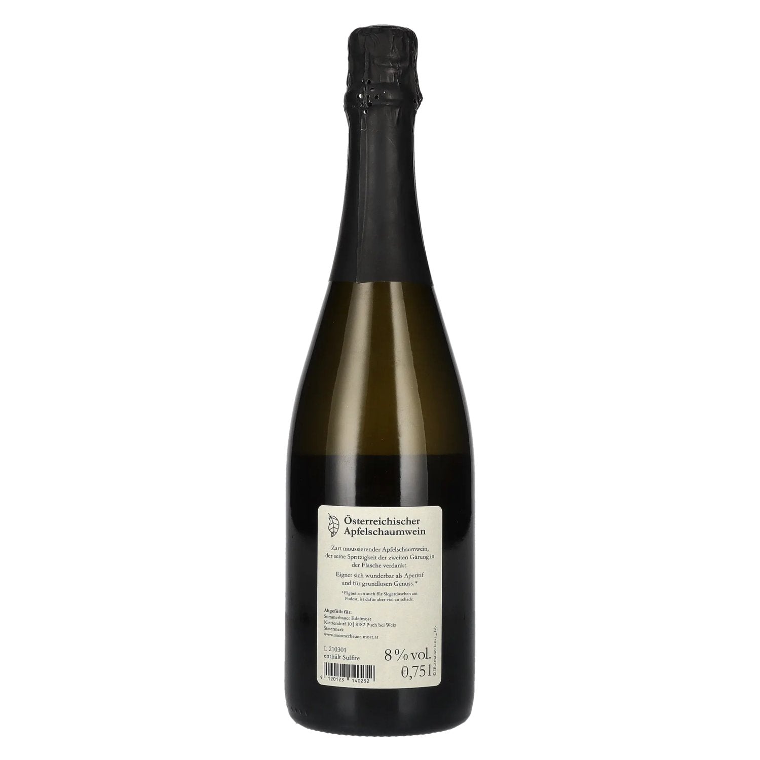 Sommerbauer Austrian sparkling apple wine 8% Vol. 0,75l