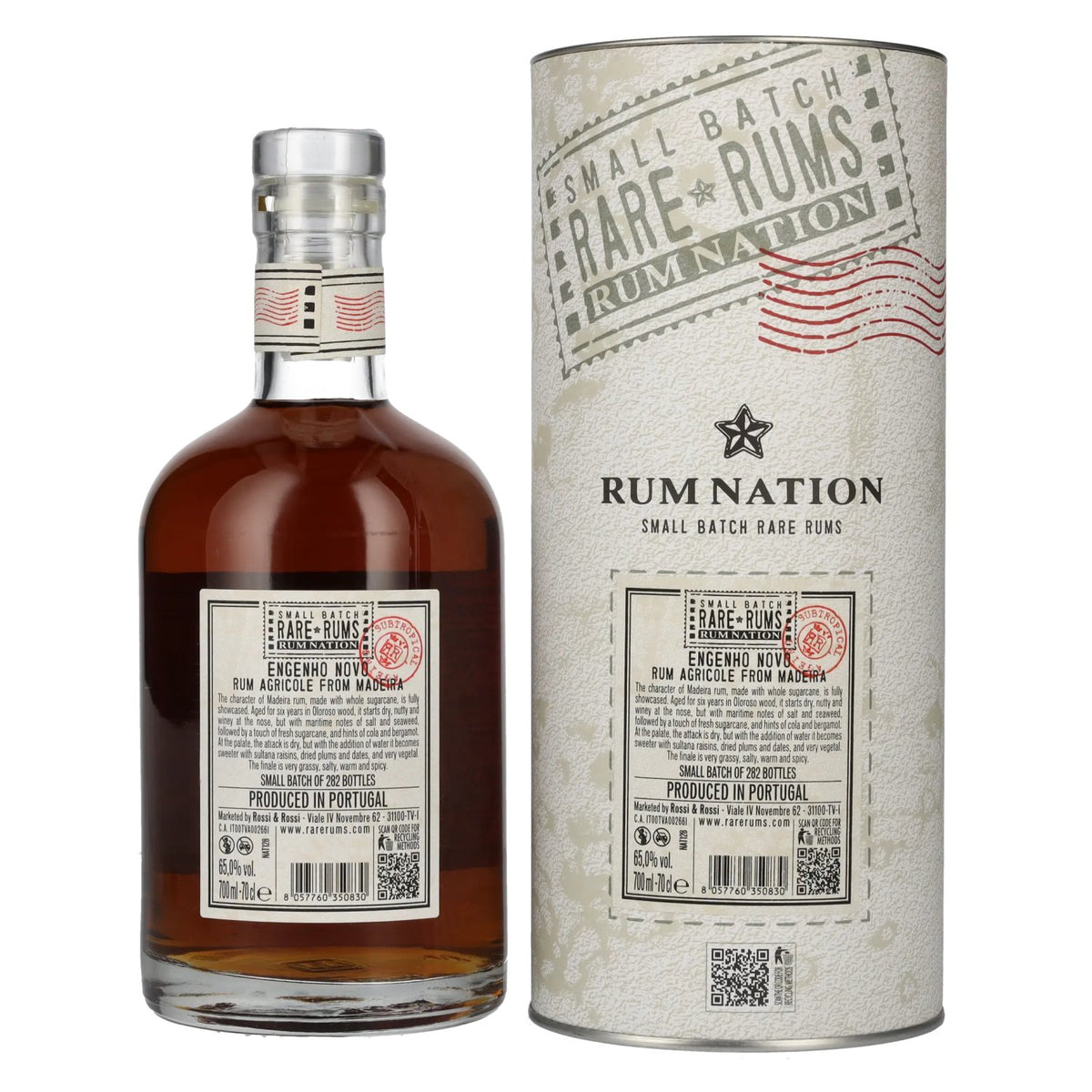 Rum Nation Rare Rum ENGENHO NOVO 2017/2023 65% Vol. 0,7l in Geschenkbox