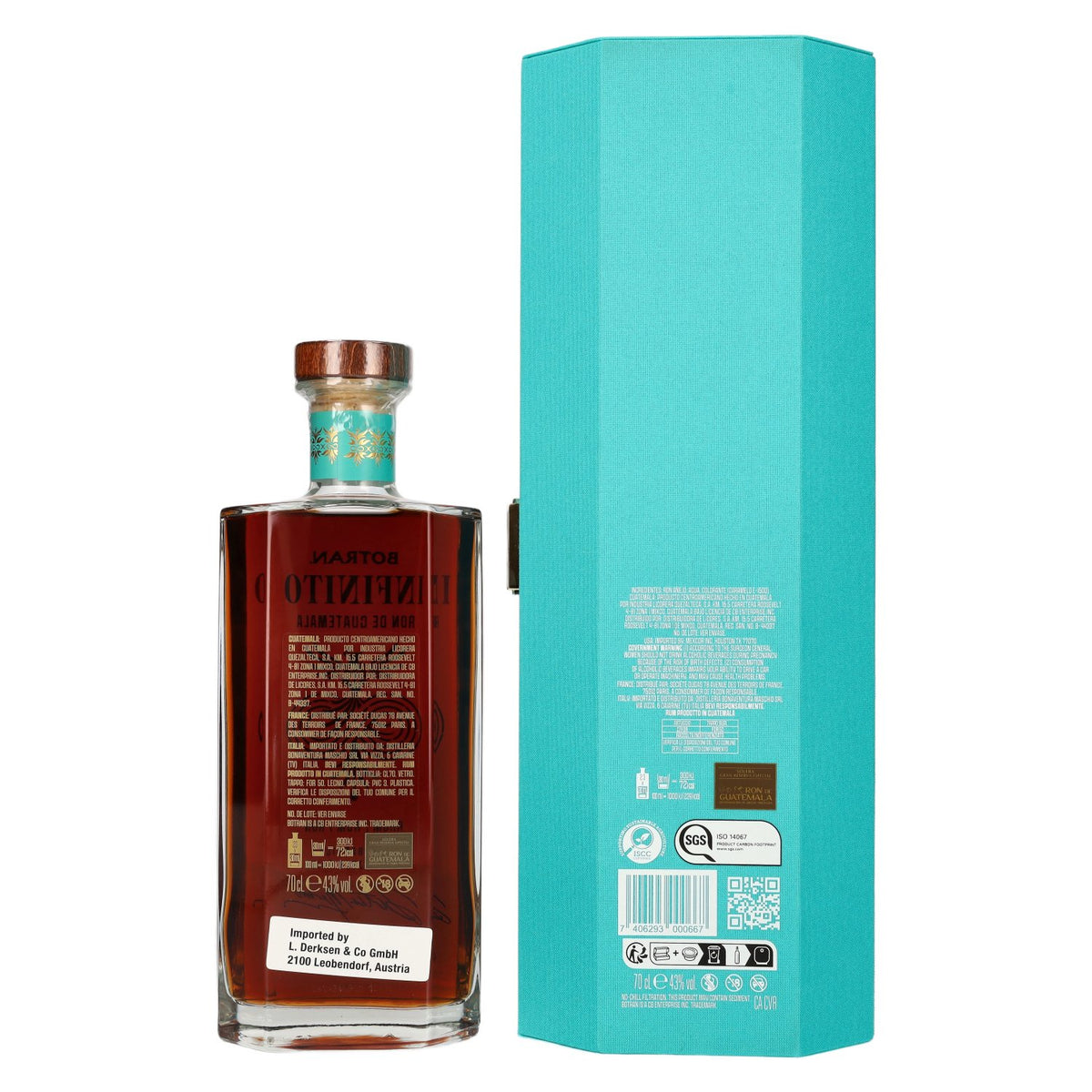 Botran INFINITO Ron de Guatemala Rum 43% Vol. 0,7l in Geschenkbox