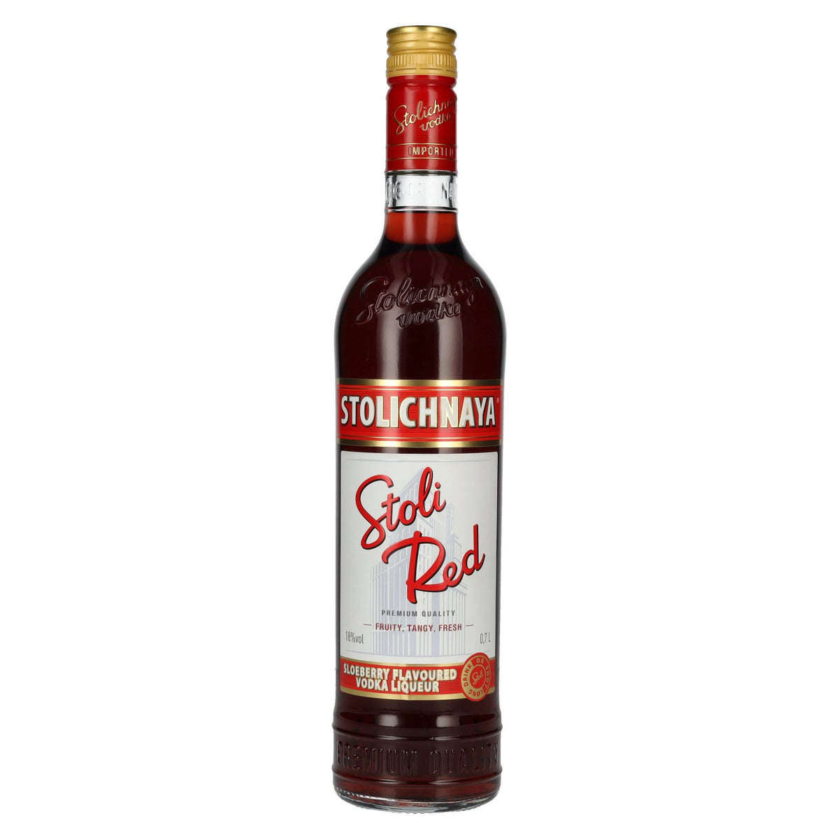 Stolichnaya Stoli Red Sloeberry, liqueur de vodka aromatisée, FKP 18 % vol., 0,7 l