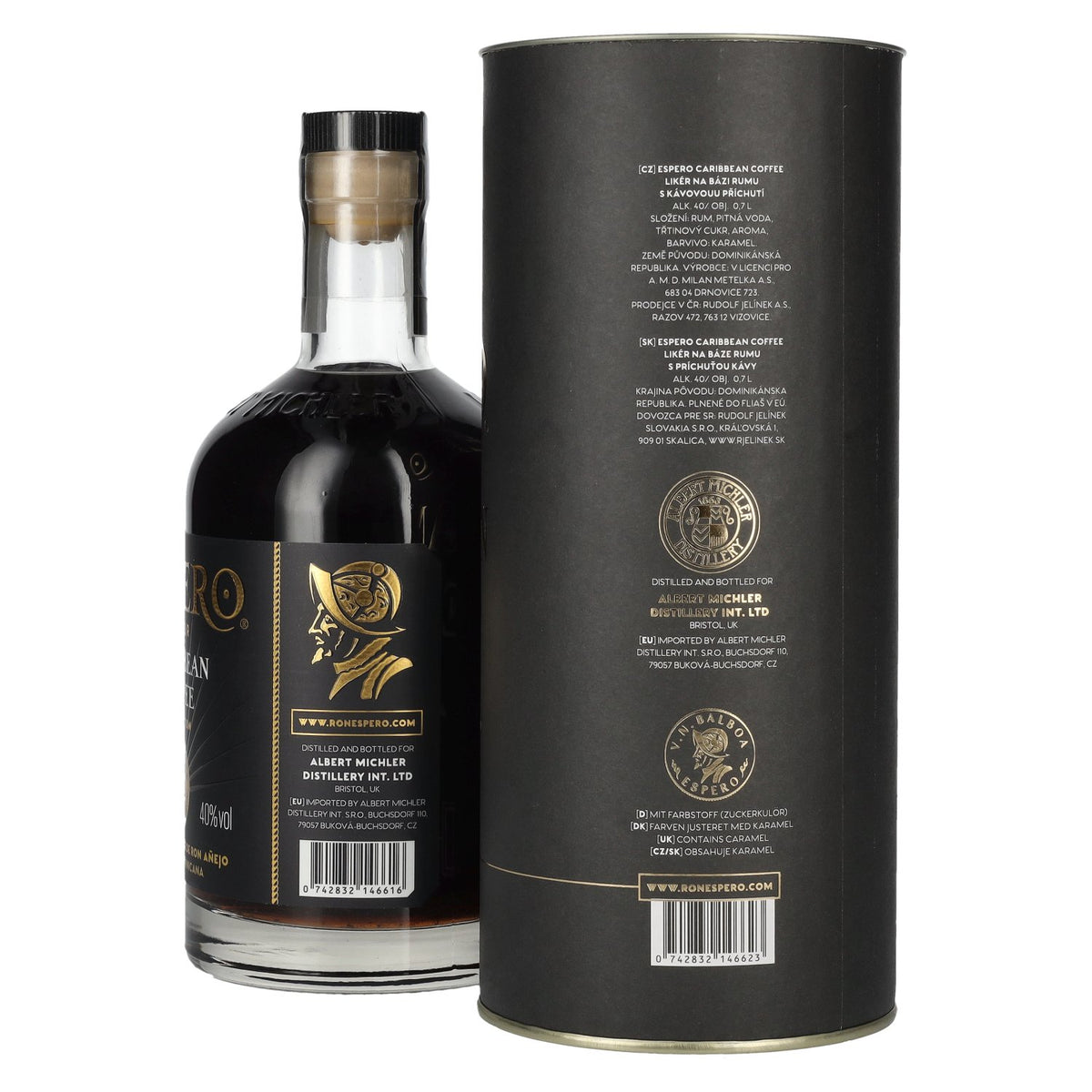 Ron Espero Caribbean Coffee & Rum Liqueur 40% Vol. 0,7l in Geschenkbox