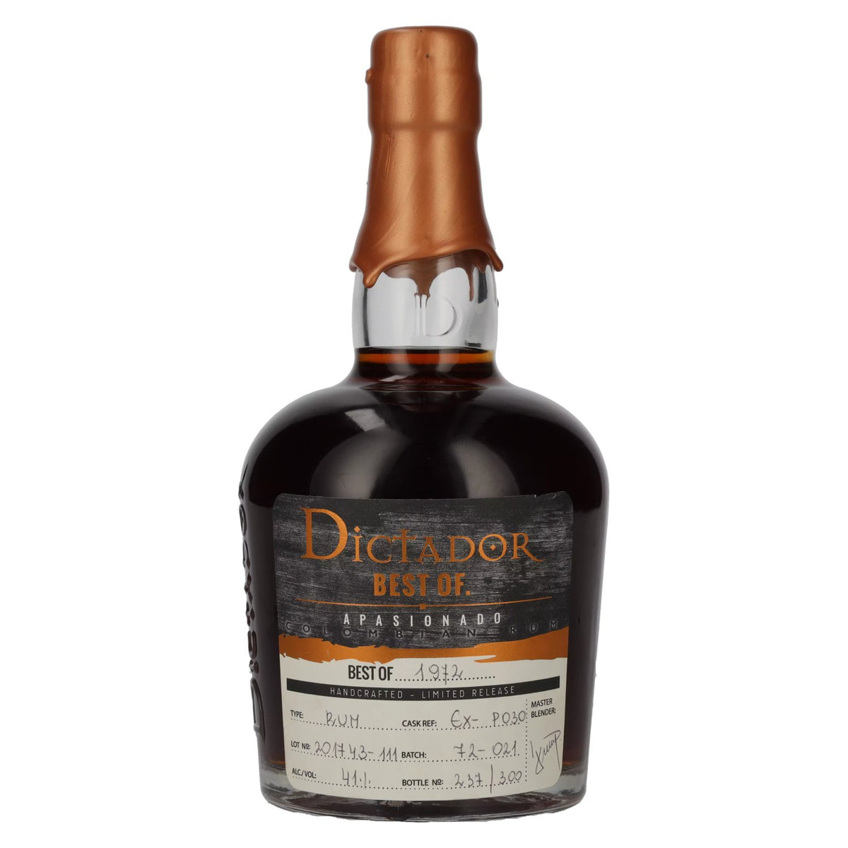 Dictador BEST OF 1972 APASIONADO Colombian Rum 45YO/030317/EX-P030 41% vol. 0.7 l