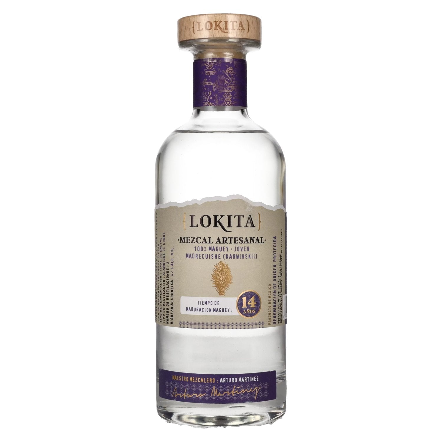Lokita 14 Años 100% Maguey Mezcal Artesanal 47% Vol. 0,7l
