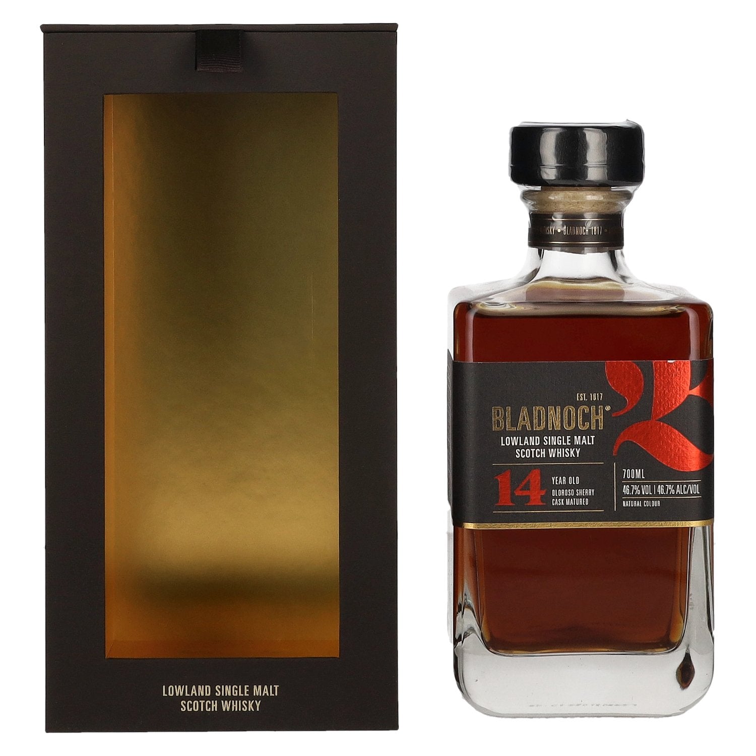Bladnoch 14 Years Old Lowland Single Malt Oloroso Sherry Cask 46,7% Vol. 0,7l in Geschenkbox