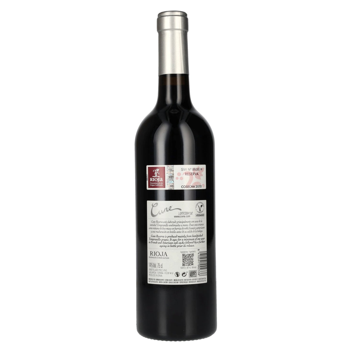 Cune Rioja Reserva 2020 14% Vol. 0,75l