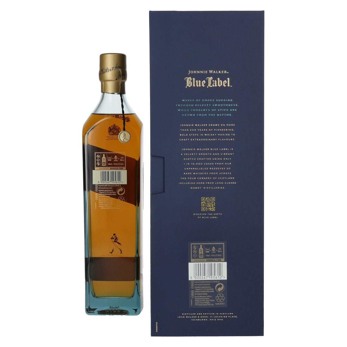 Johnnie Walker Blue Label Blended Scotch Whisky 40% ABV, 0.7l, in a gift box