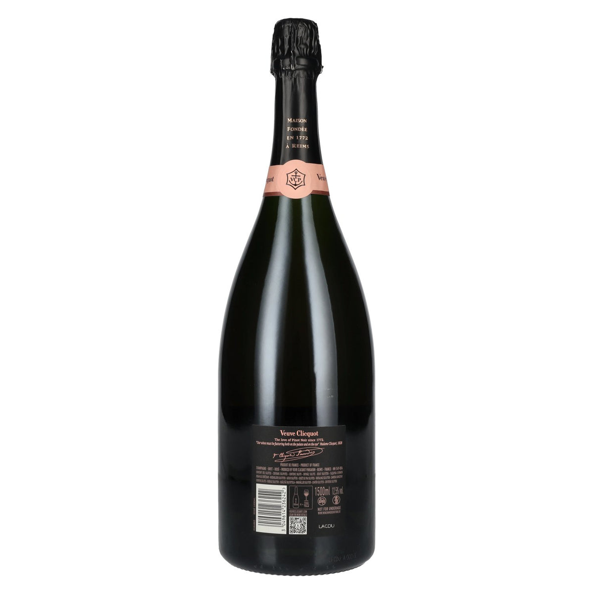 Veuve Clicquot Champagne ROSÉ Brut 12.5% ABV 1.5 litres