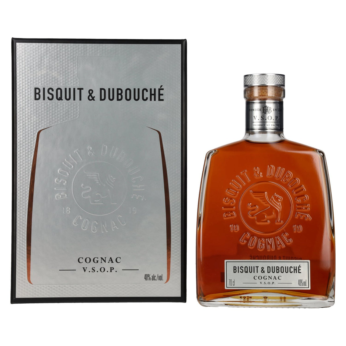 Bisquit &amp; Dubouché Cognac V.S.O.P. 40% vol. 0,7 l in geschenkverpakking
