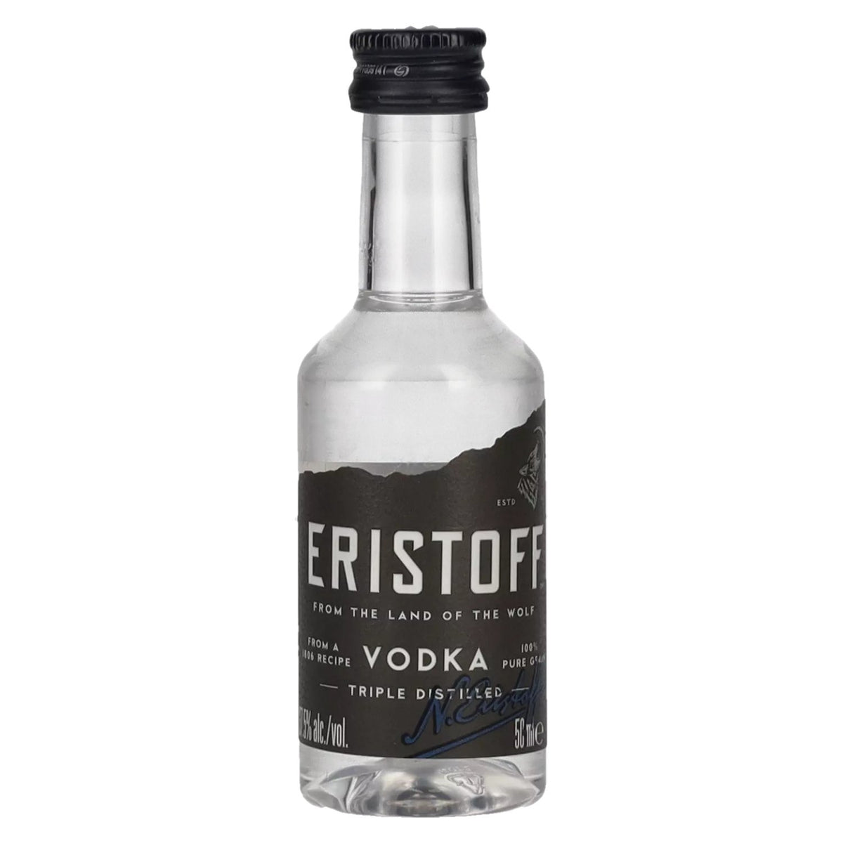 Vodka Eristoff Premium 37,5 % vol., 0,05 l, bouteille en PET