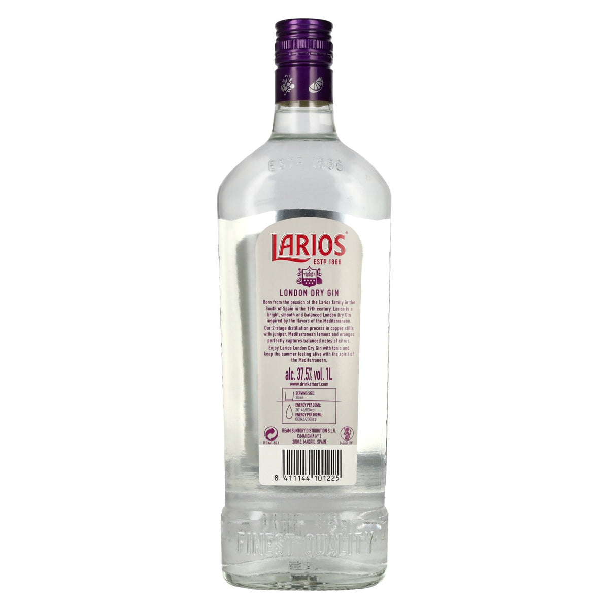 Larios Gin Mediterránea London Dry Gin 37,5% Vol. 1l