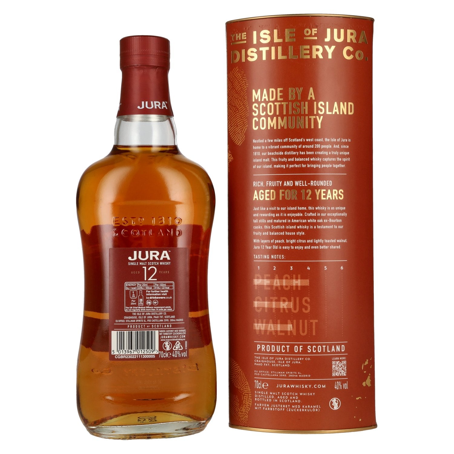 Jura 12 Years Old Single Malt Scotch Whisky 40% Vol. 0,7l in gift box