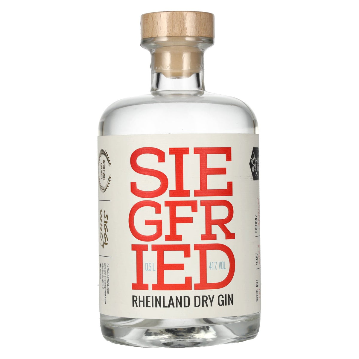 Siegfried Rheinland Dry Gin 41% ABV 0.5l