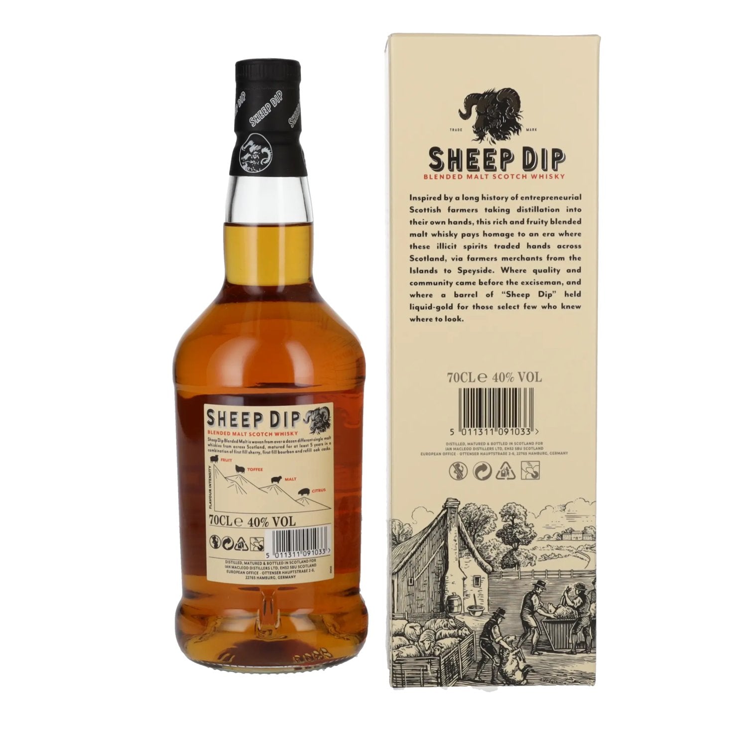 Sheep Dip Blended Malt Scotch Whisky 40% Vol. 0,7l en boîte cadeau