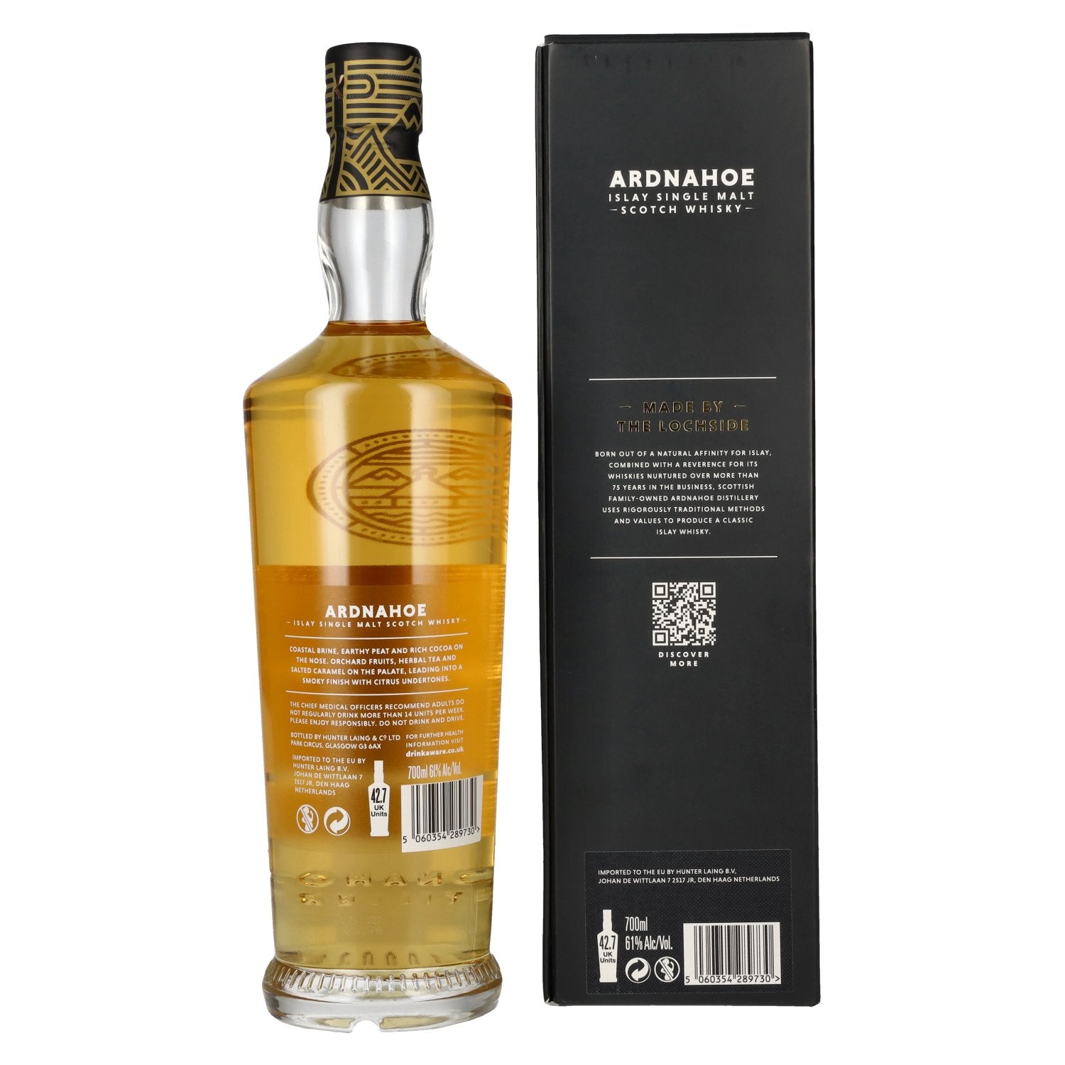 Ardnahoe 5 Years Old CASK STRENGTH Islay Single Malt Scotch Whisky 61% Vol. 0,7l in gift box