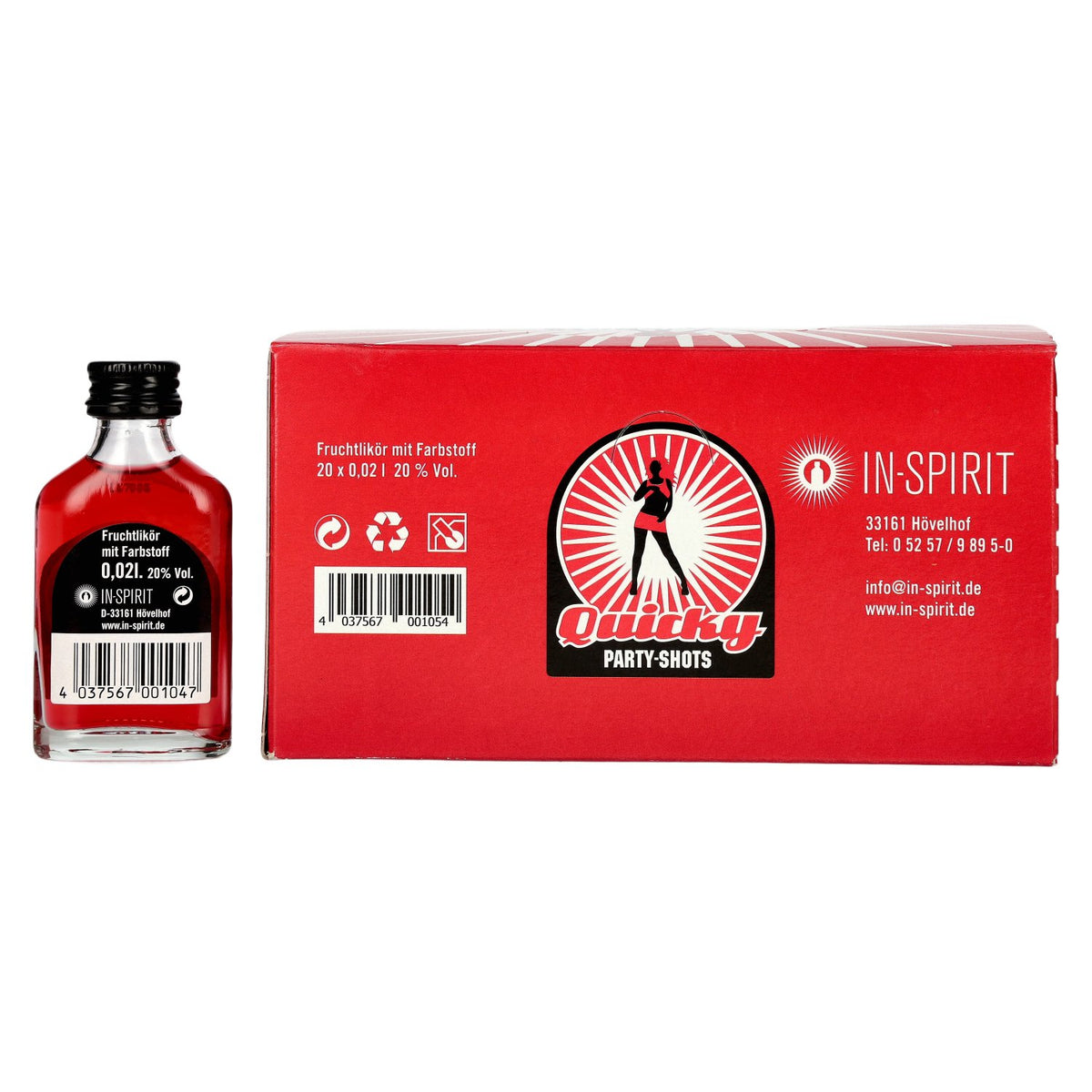 Quicky – Fruit Liqueur 20% ABV 20 x 0.02 l