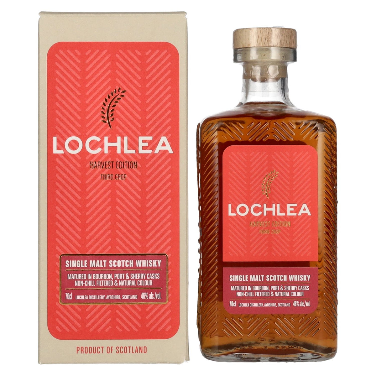 Lochlea HARVEST EDITION Third Crop Single Malt Scotch Whisky 46 % vol. 0,7 l dans un coffret cadeau