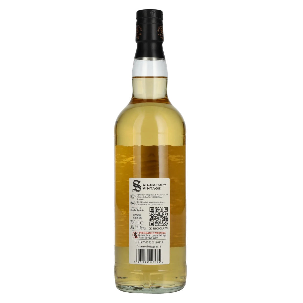Signatory Vintage 100 Proof Edition CAMERONBRIDGE 12 Years Old Single Grain #1 2012 57,1% vol. 0,7 l