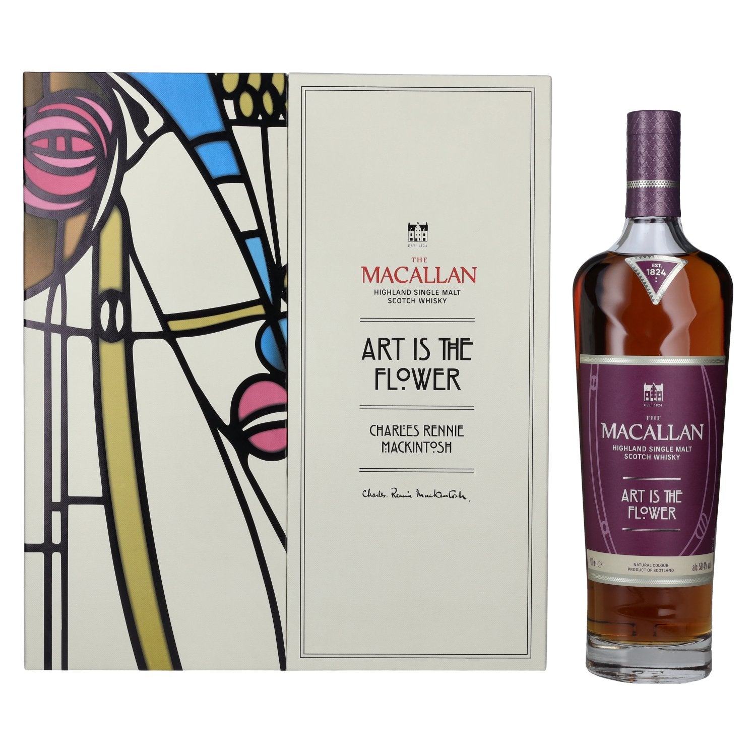 The Macallan ART IS THE FLOWER Highland Single Malt 50,4 % vol., 0,7 l, dans un coffret cadeau