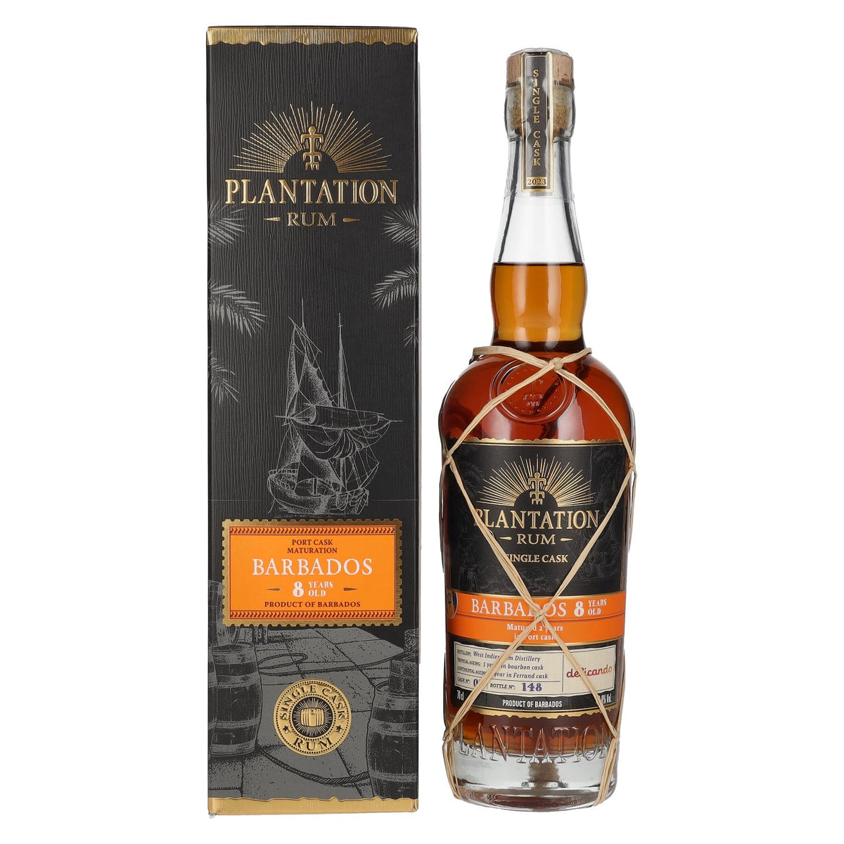 Plantation Rum BARBADOS 8 Years Old Old Port Finish by delicando 2023 46.8% ABV 0.7l in a gift box