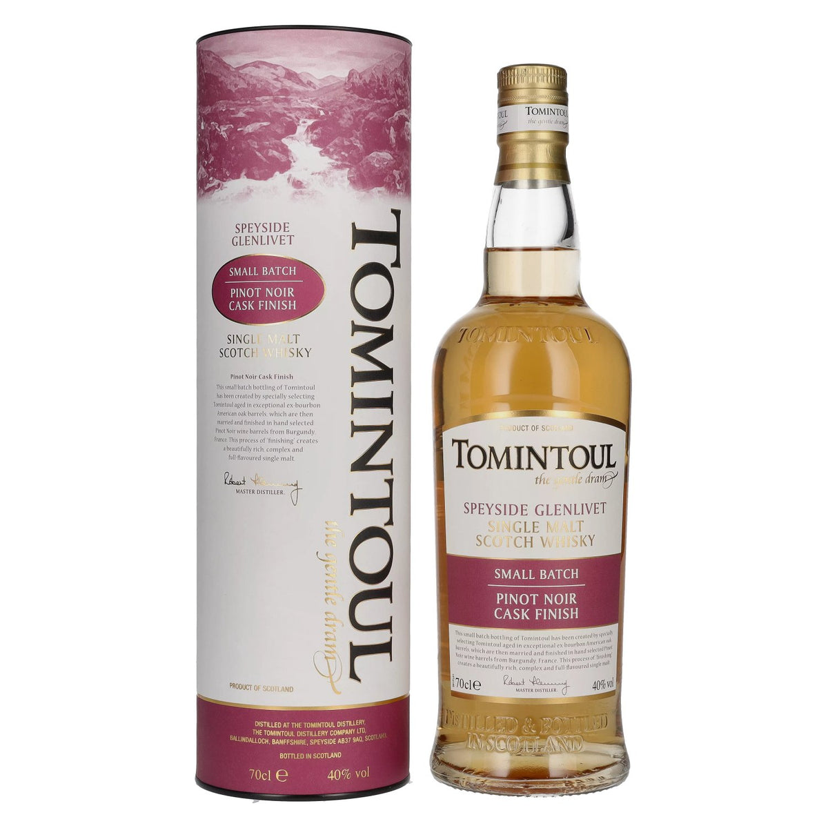 Tomintoul Small Batch Pinot Noir Cask Finish 40% Vol. 0,7l in Geschenkbox