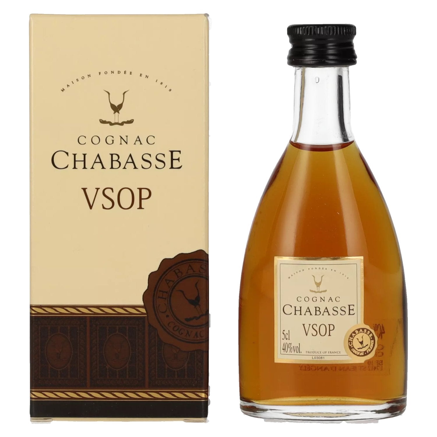 Chabasse VSOP Cognac 40% Vol. 0,05l in gift box