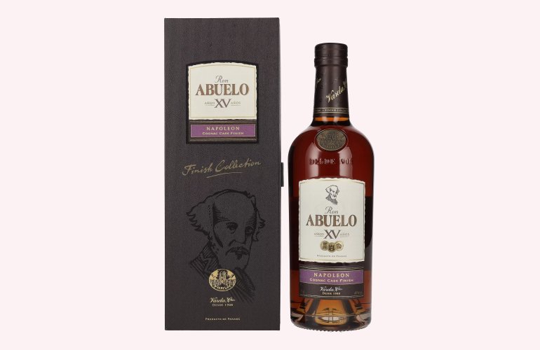 Ron Abuelo Añejo XV Años NAPOLEON Cognac Cask Finish 40% Vol. 0,7l in Geschenkbox