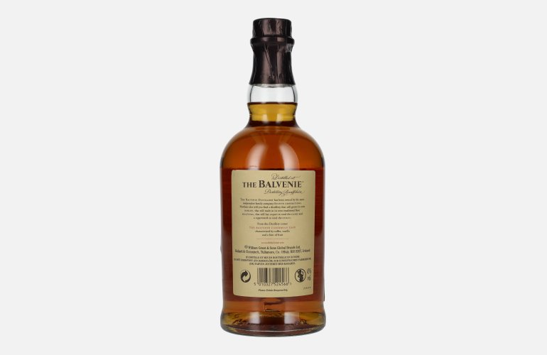 The Balvenie 14 Years Old Caribbean Cask Finish 43% Vol. 0,7l in geschenkverpakking met 2 Bril