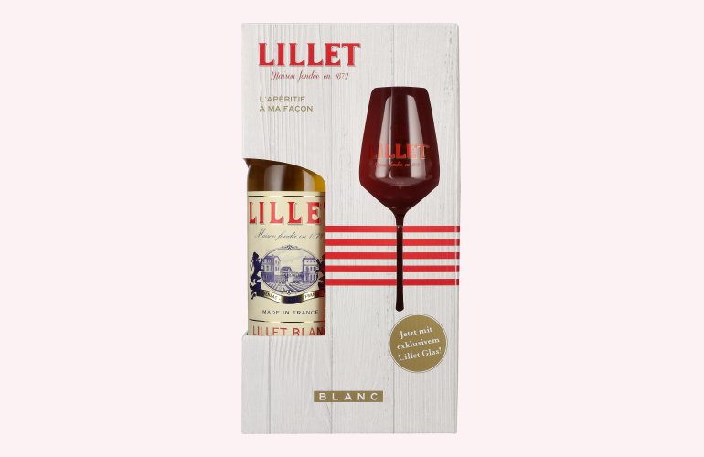 Lillet Blanc 17% Vol. 0,75l in Geschenkbox mit Glas