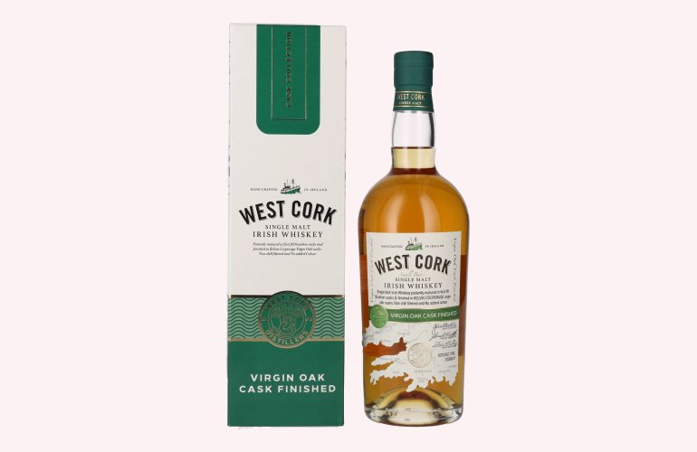 West Cork Single Malt Irish Whiskey VIRGIN OAK CASK FINISHED 43% Vol. 0,7l in Giftbox