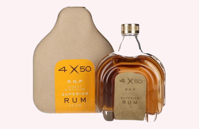 4X50 R.N.P. Finely Distilled Superior Rum 40,5% Vol. 0,7l in Geschenkbox