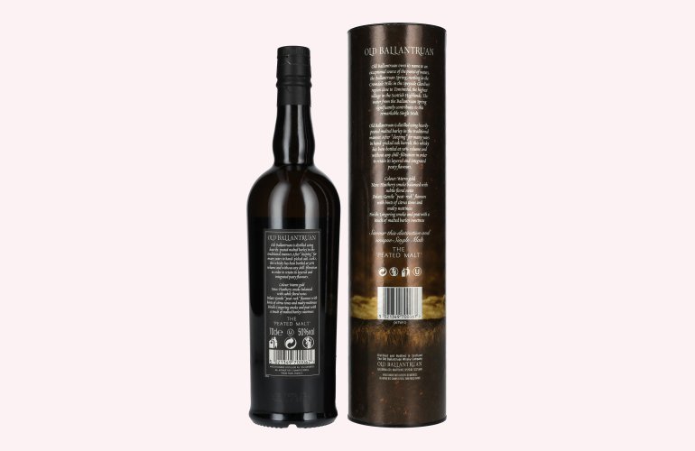 Old Ballantruan the PEATED MALT Unchillfiltered 50% Vol. 0,7l in geschenkverpakking