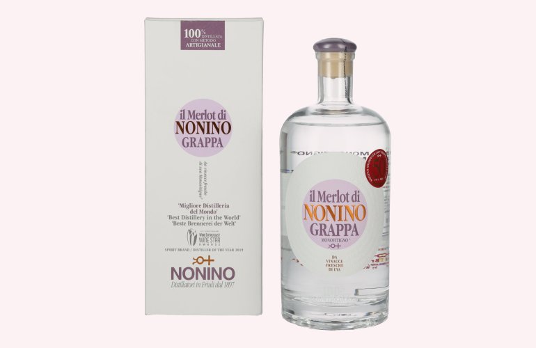 Nonino Grappa Monovitigno il Merlot 41% Vol. 0,7l in Giftbox