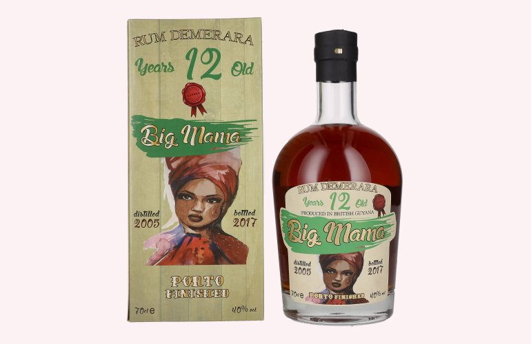 Big Mama 12 Years Old Rum Demerara Porto Finished 40% Vol. 0,7l in Giftbox