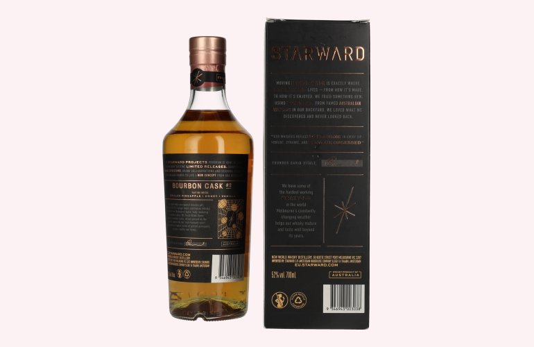 Starward BOURBON CASK Single Malt Australian Whisky # 2 52% Vol. 0,7l in geschenkverpakking